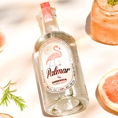 Ginebra Palmar Rosas y Frutos Rojos 750 ml.