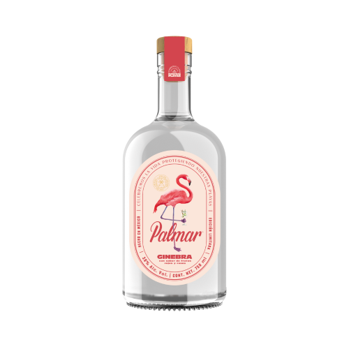 Ginebra Palmar Rosas y Frutos Rojos 750 ml.