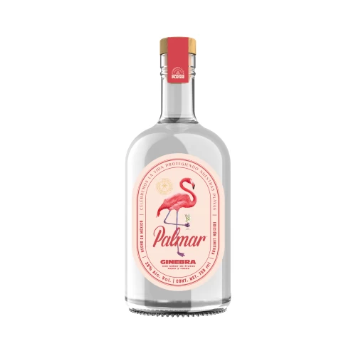 Ginebra Palmar Rosas y Frutos Rojos 750 ml.