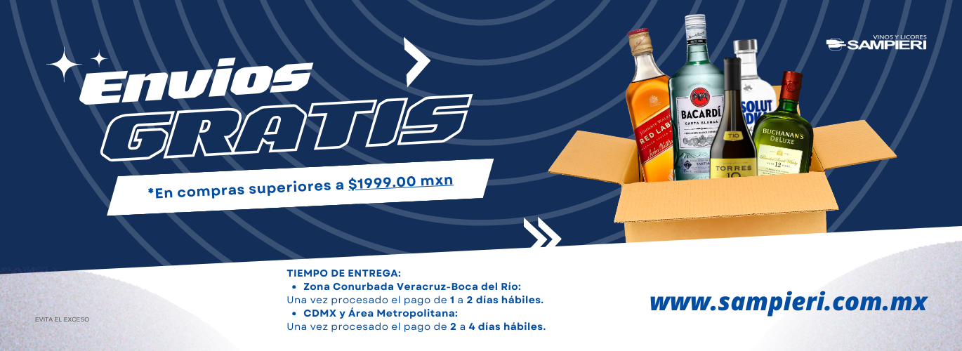 Sampieri Vinos y Licores *En compras superiores a $1999.00 mxn