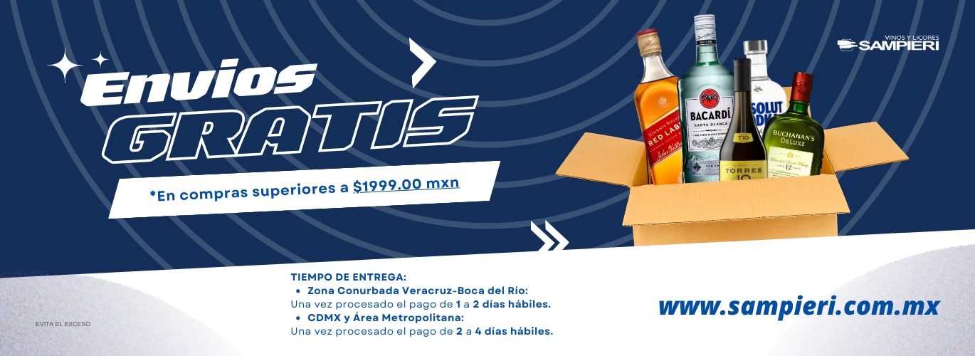 Sampieri Vinos y Licores *En compras superiores a $1999.00 mxn