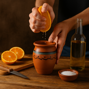 Preparación paso a paso de un cantarito de tequila