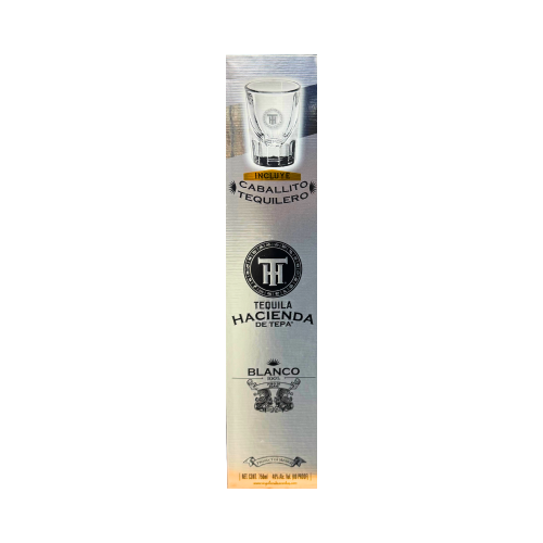 Tequila Hacienda de Tepa Blanco 750 ml. + Vaso Tequilero