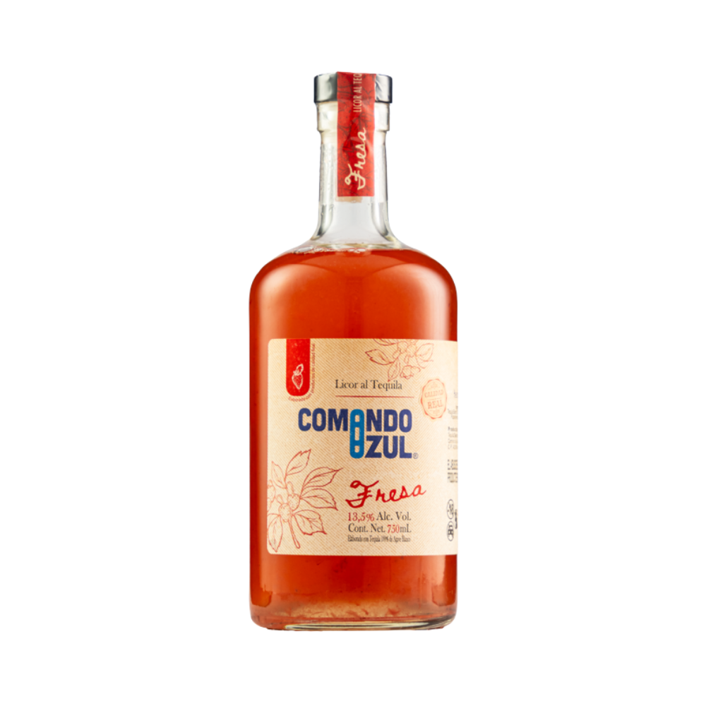 Licor con Tequila Comando Azul Fresa 750 ml. 1 Licor con Tequila Comando Azul Fresa 750 ml.