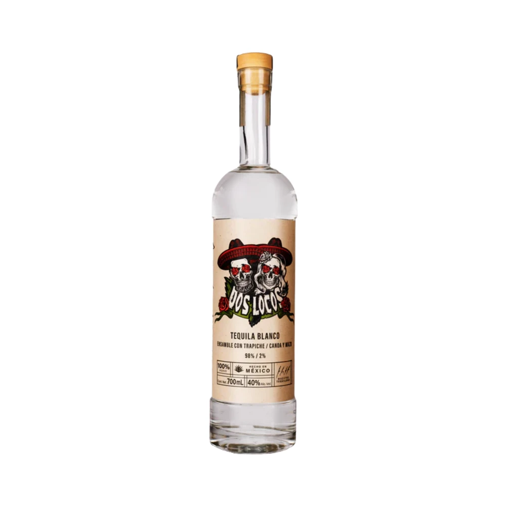 Tequila Dos Locos Blanco 700 ml. 1 Tequila Dos Locos Blanco 700 ml.