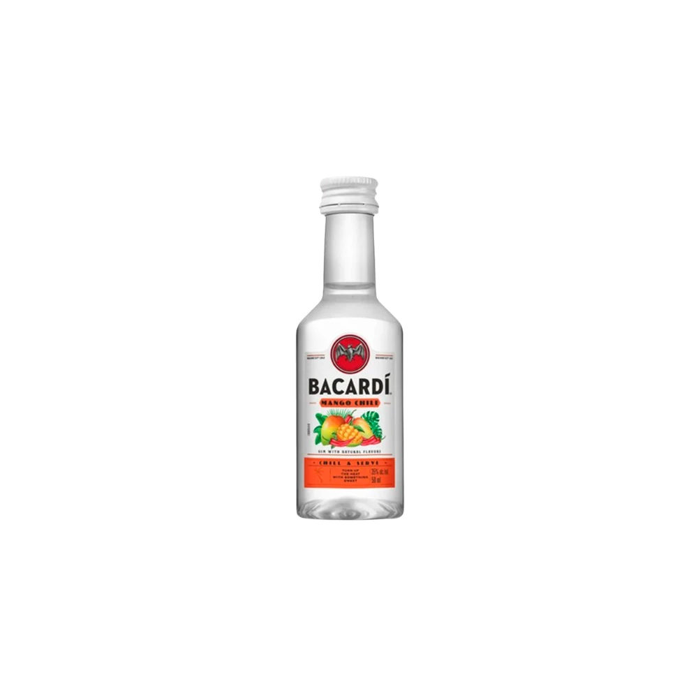 Licor de Ron Bacardi Mango Chile 100 ml. 1 Licor de Ron Bacardi Mango Chile 100 ml.